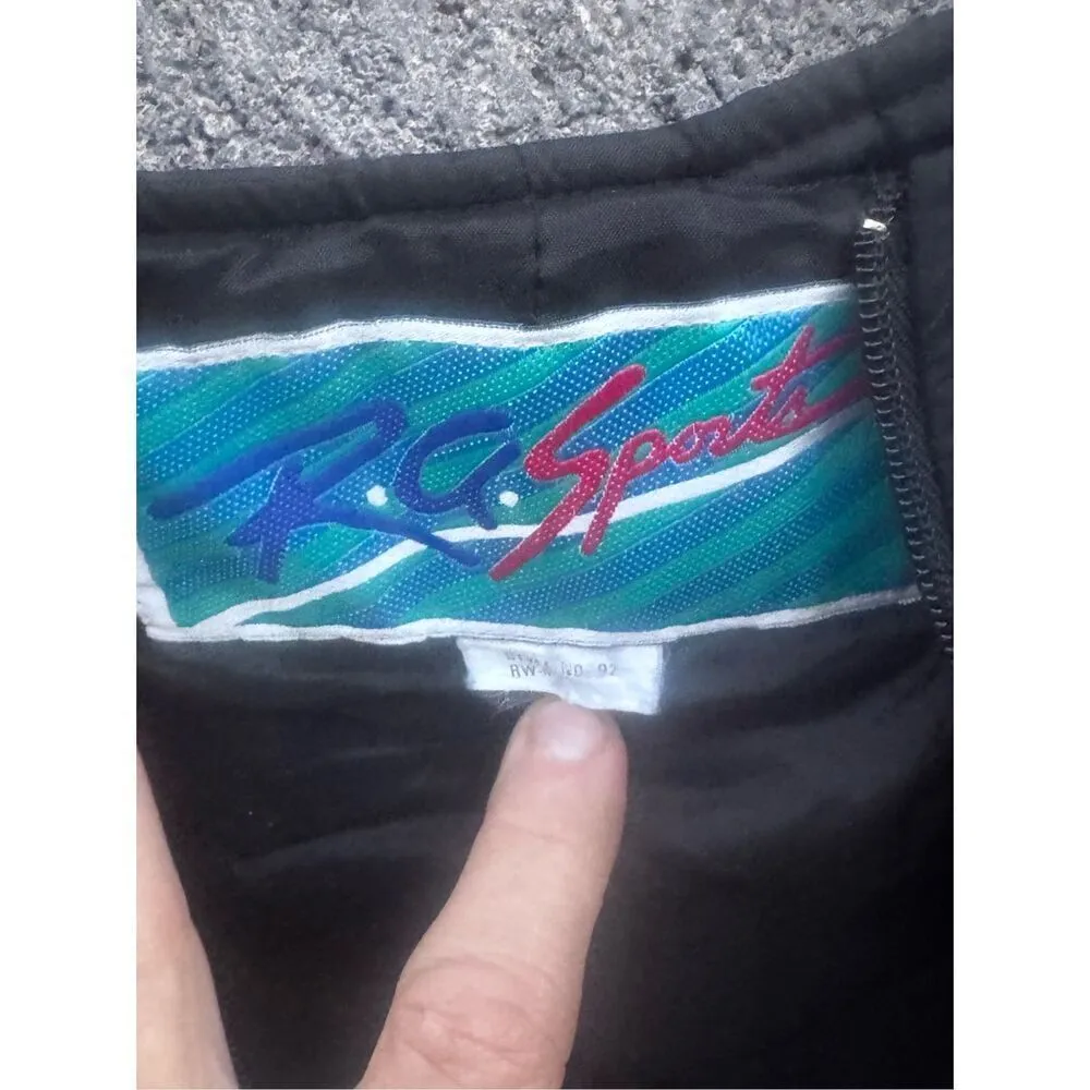 Vintage RA SPORTS Black Snow Bib Snowsuit Size L/XL - Image 3