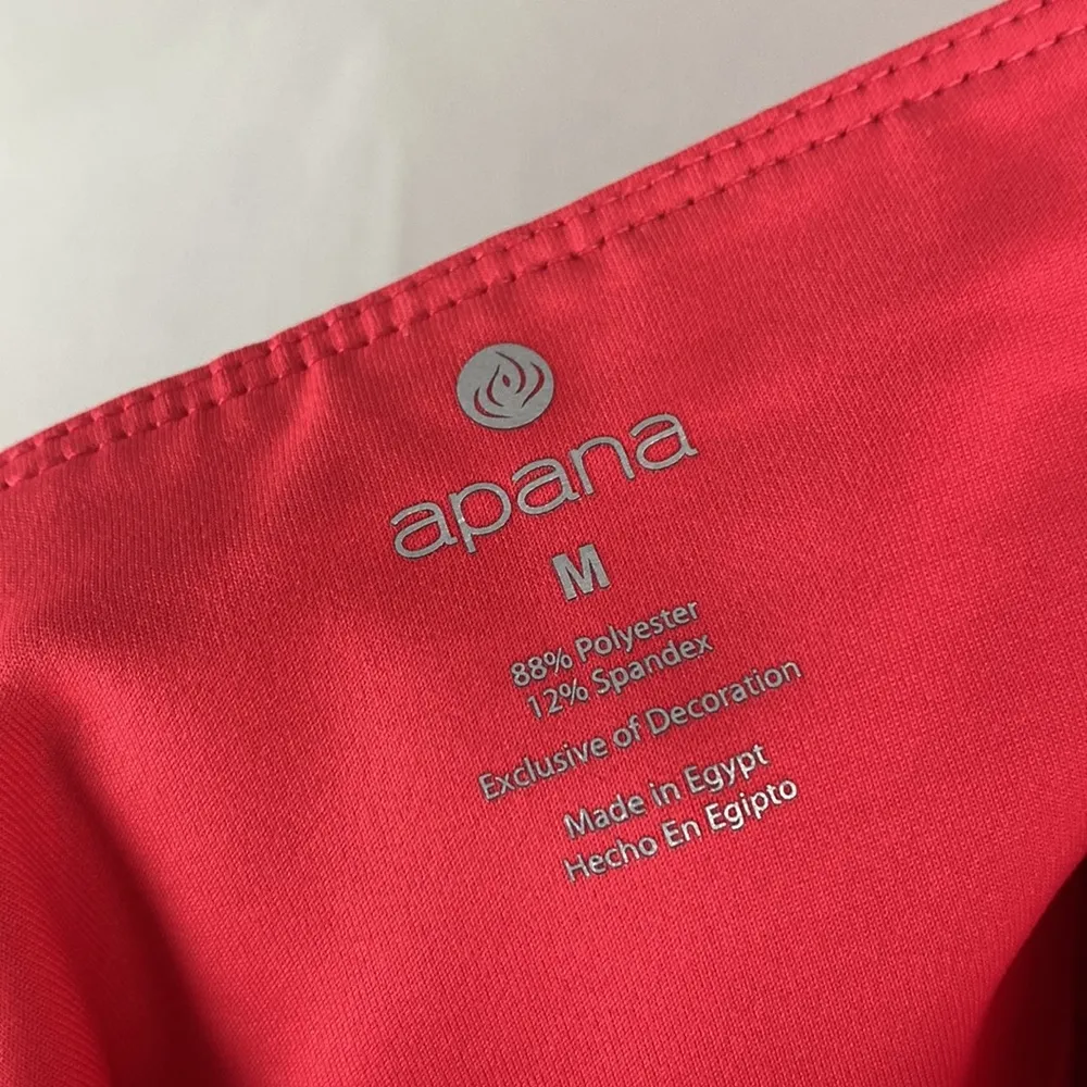 Apana Teaberry High Waist Side Pocket Capri Leggings Size M GUC - Image 9