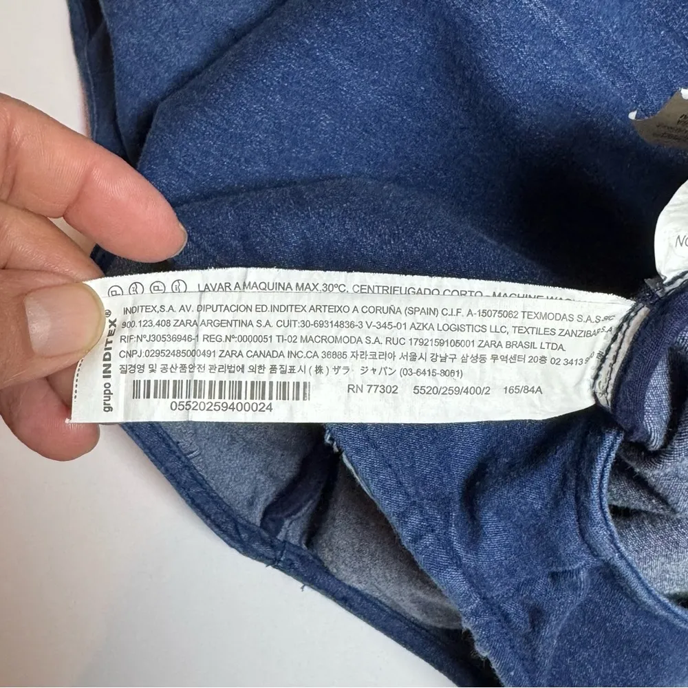 Zara Trf Blue  Sleeveless Dress Small - Image 9