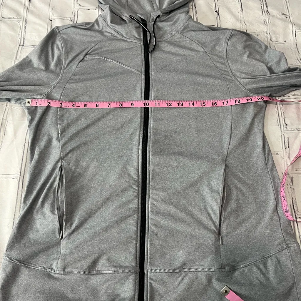 Free Country Gray Full Zip Hoodie Hooded Lightweight Jacket Women’s XL Lightwght - Image 12