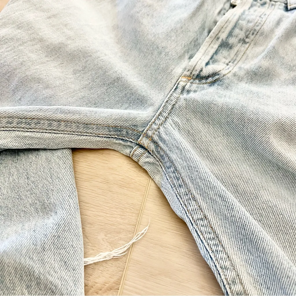 AGOLDE Riley Crop Jeans Size 24 | Distressed High Waisted Button Fly Jeans - Image 4