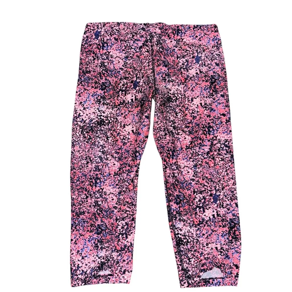 Calvin Klein Performance Pink Paint Splatter Quick Dry Capri Leggings Women’s XL - Image 2