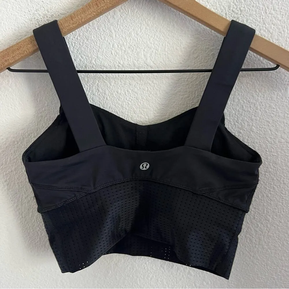 Lululemon Var-City Varsity Long Line Bra Black Luxtreme Mesh 2 - Image 2