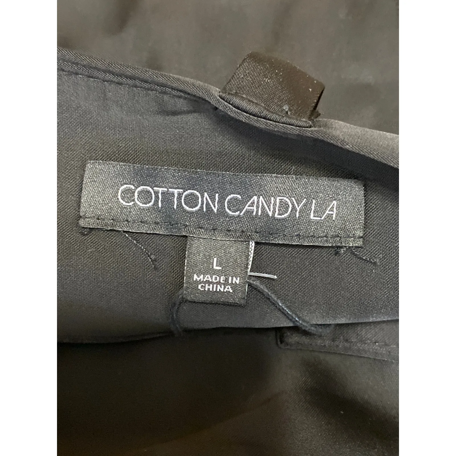 NEW Cotton Candy LA Womens Black Draped Folded Mini Asymmetrical Wrap Skirt Sz L - Image 3