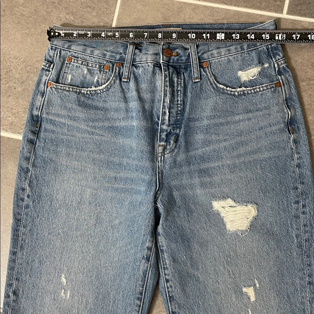 Madewell Classic Straight Jeans: Destructed size 30X27 - Image 5