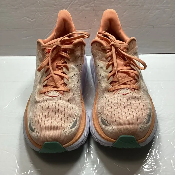 Hoka one one Clifton 8 Women's Peach Athletic Shoes Orange Size undefined - Image 2