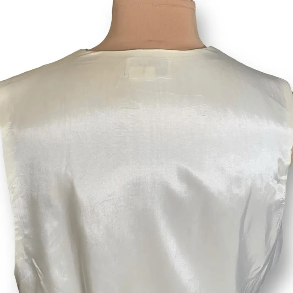 Vintage 90s Patriotic Tapestry Vest Plus Size 2X Americana Liberty Bell Flag Blue - Image 4