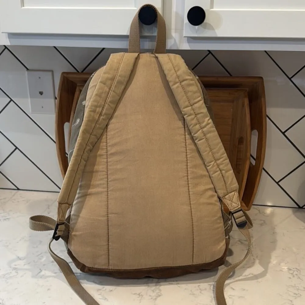 Rare Ralph Lauren Denim & Supply green brown arrow pattern distressed backpack - Image 5