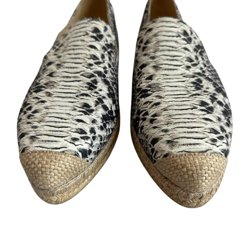 Stuart Weitzman Catalan Snake Python Print Espadrilles Flats Comfort Shoes 10 - Image 4