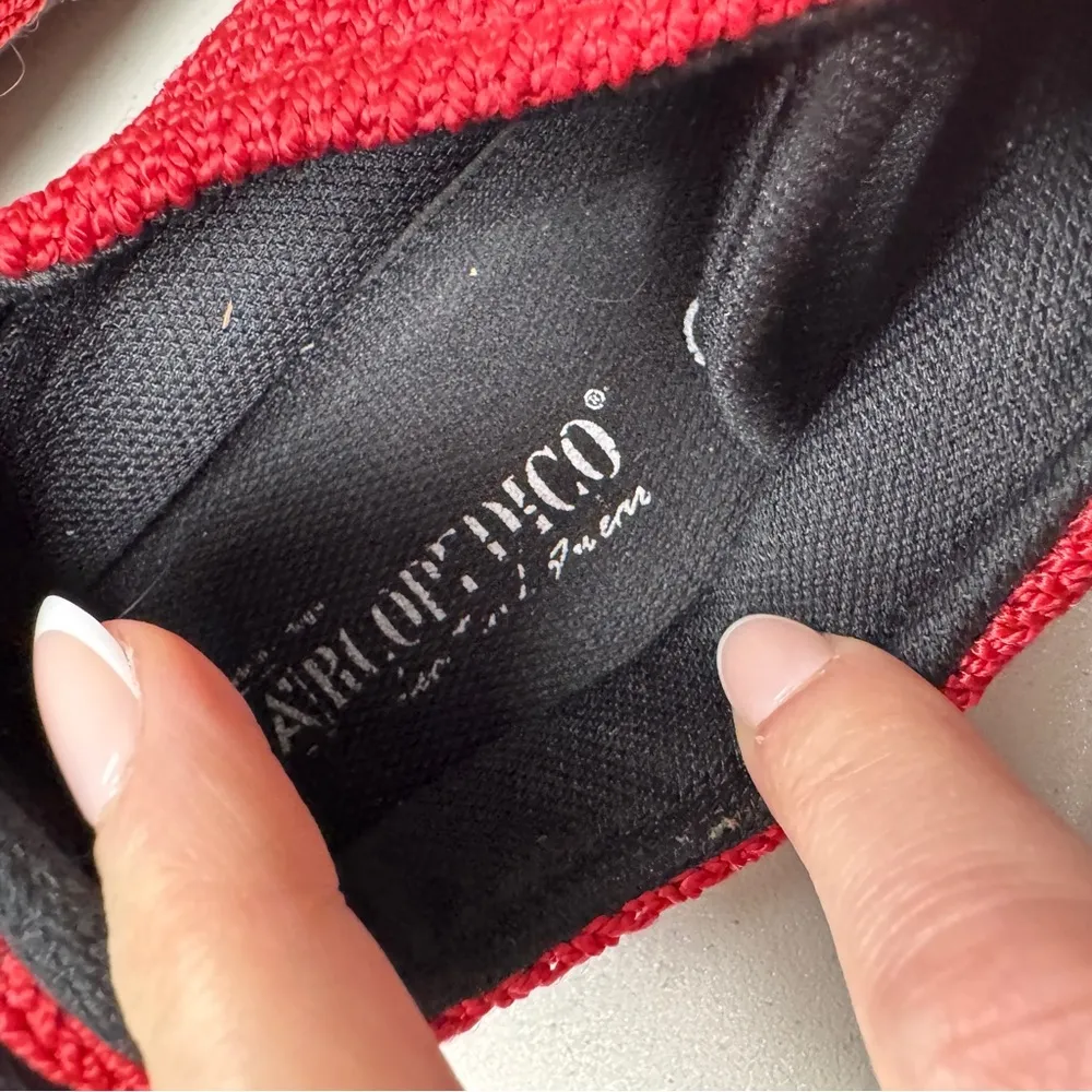 Arcopedico Red Knit Sole Desire Lace Up Sneakers Women 10.5 Casual Comfort Shoes - Image 5