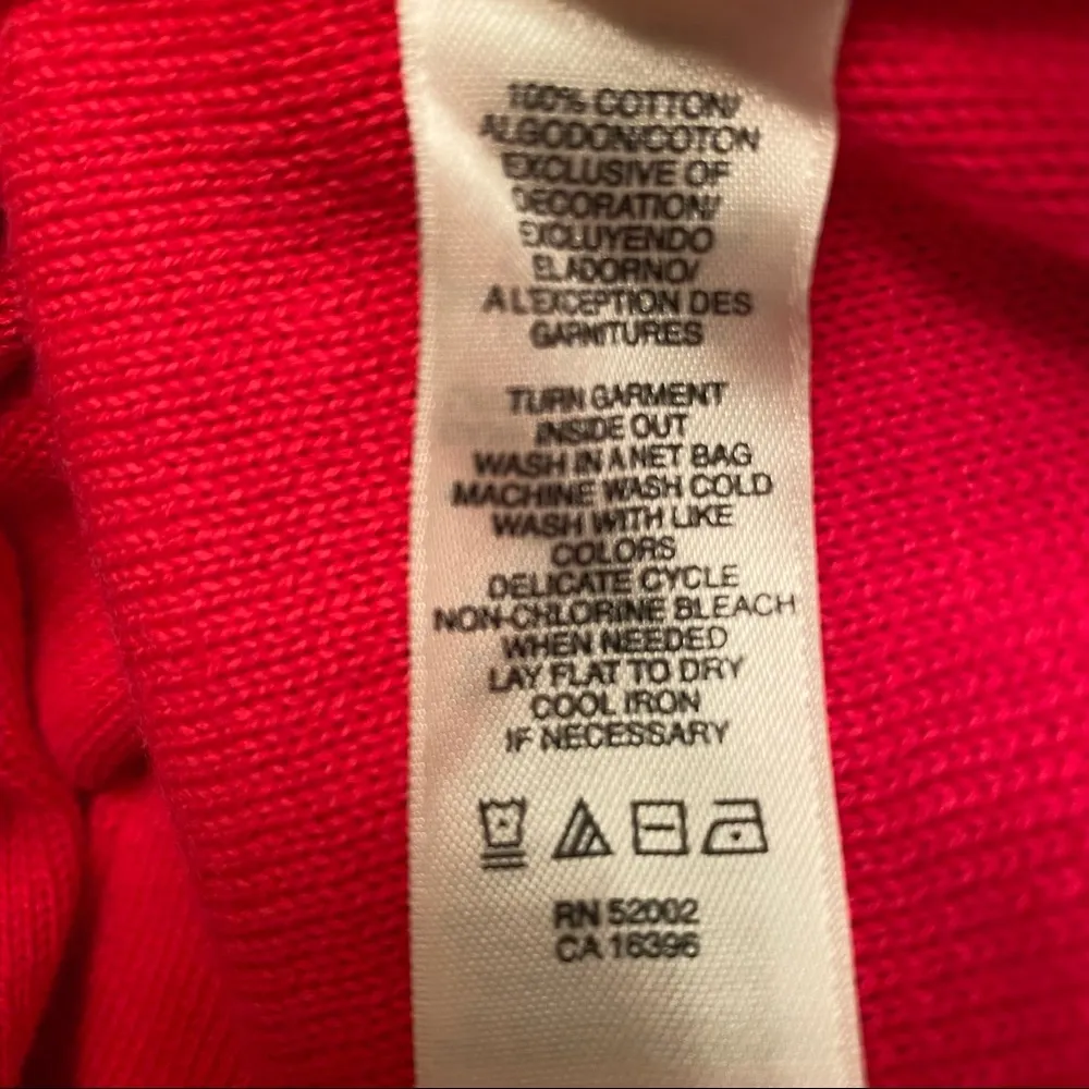 DKNY Jeans|| Pink cardigan cotton sweater with 3/4 sleeve - Image 9