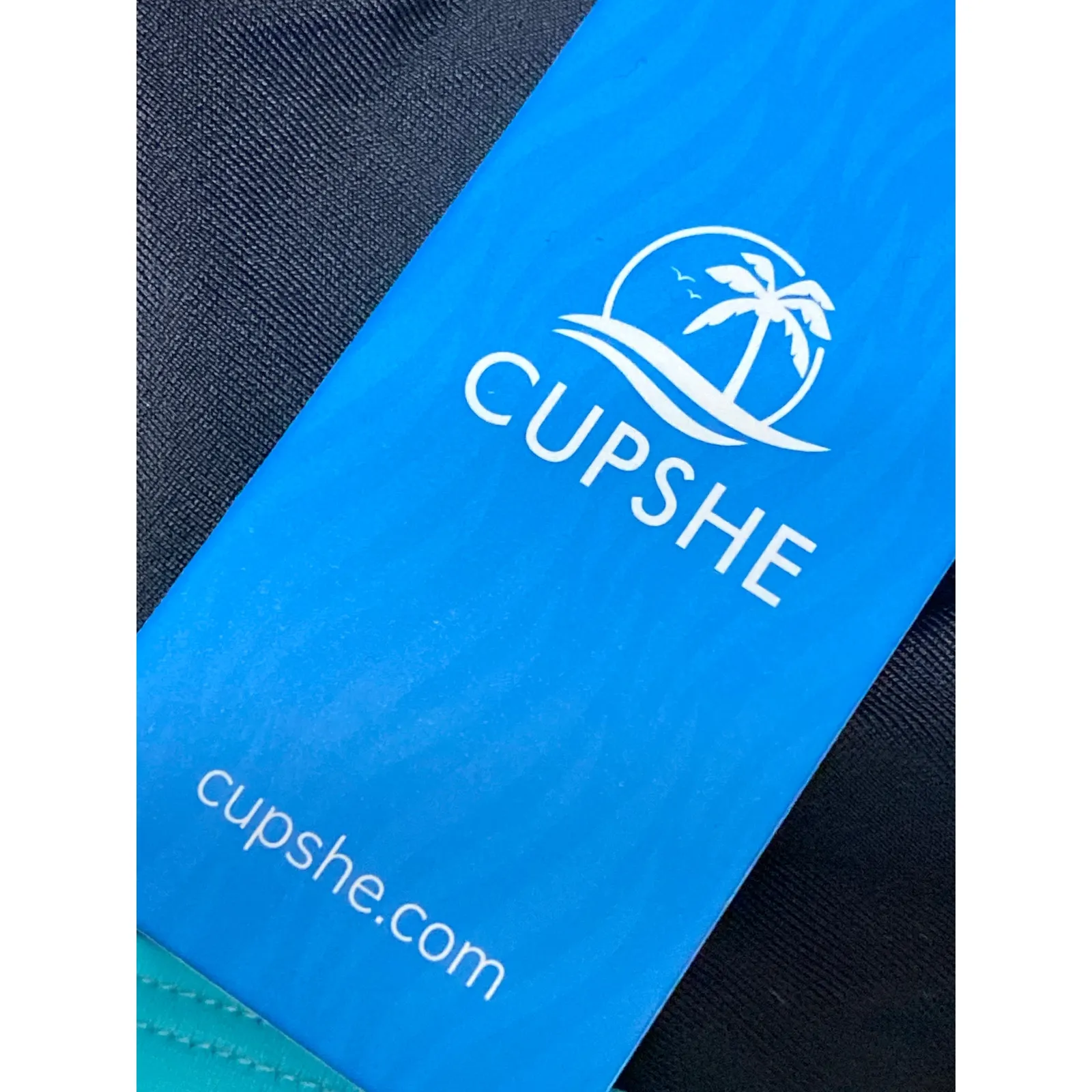 NEW Cupshe Black Cross Back Strap Triangle Two Piece Bikini Set Swimwear Size M - Image 4