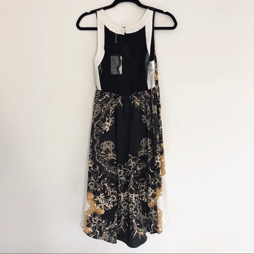 FREE PEOPLE Vintage Y2K Open Lace Back High Low Tank Mini Tea Sundress Size XS - Image 7