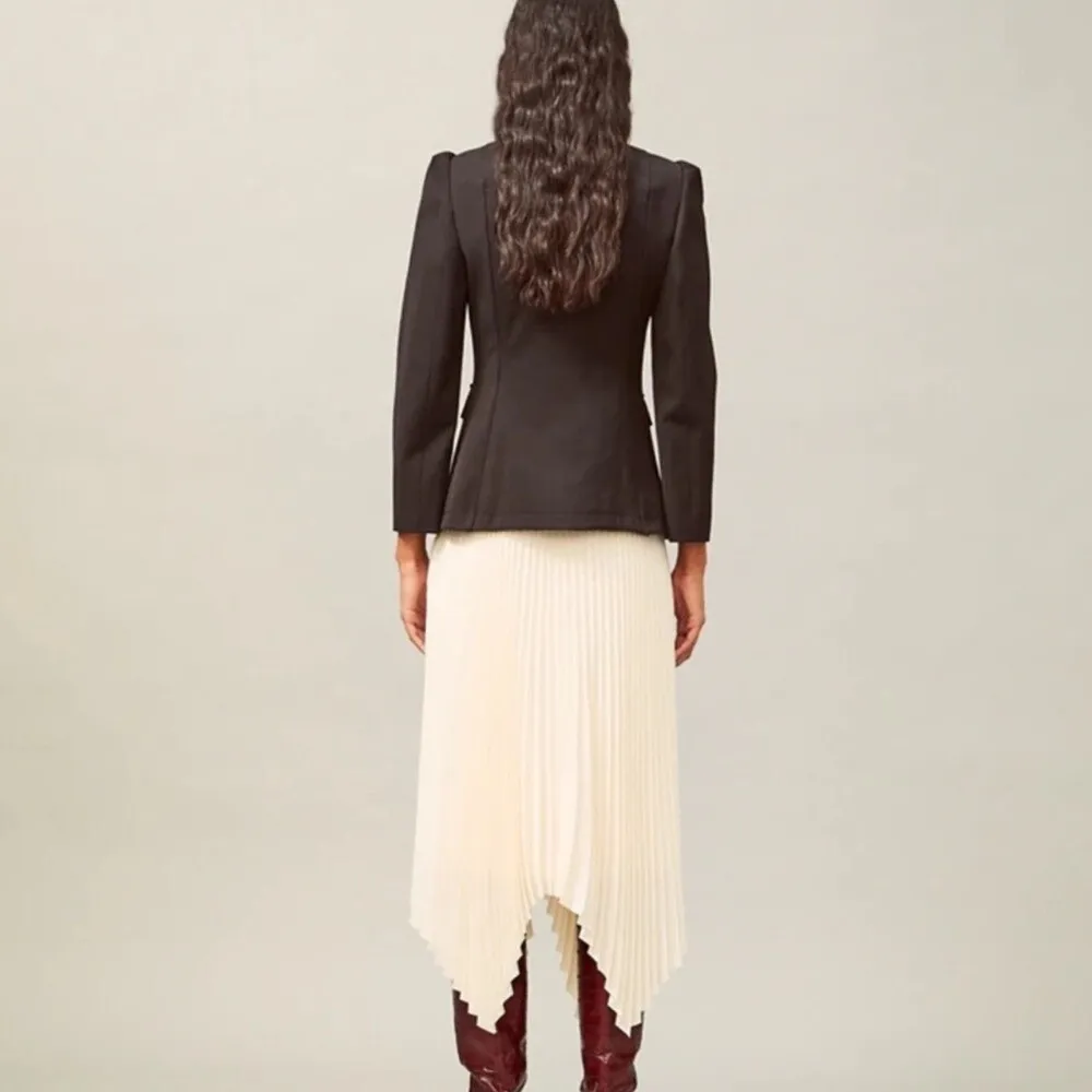 Tory Burch $598  Sergeant Wool Black Pepper Jacket size 2‎ - Image 3