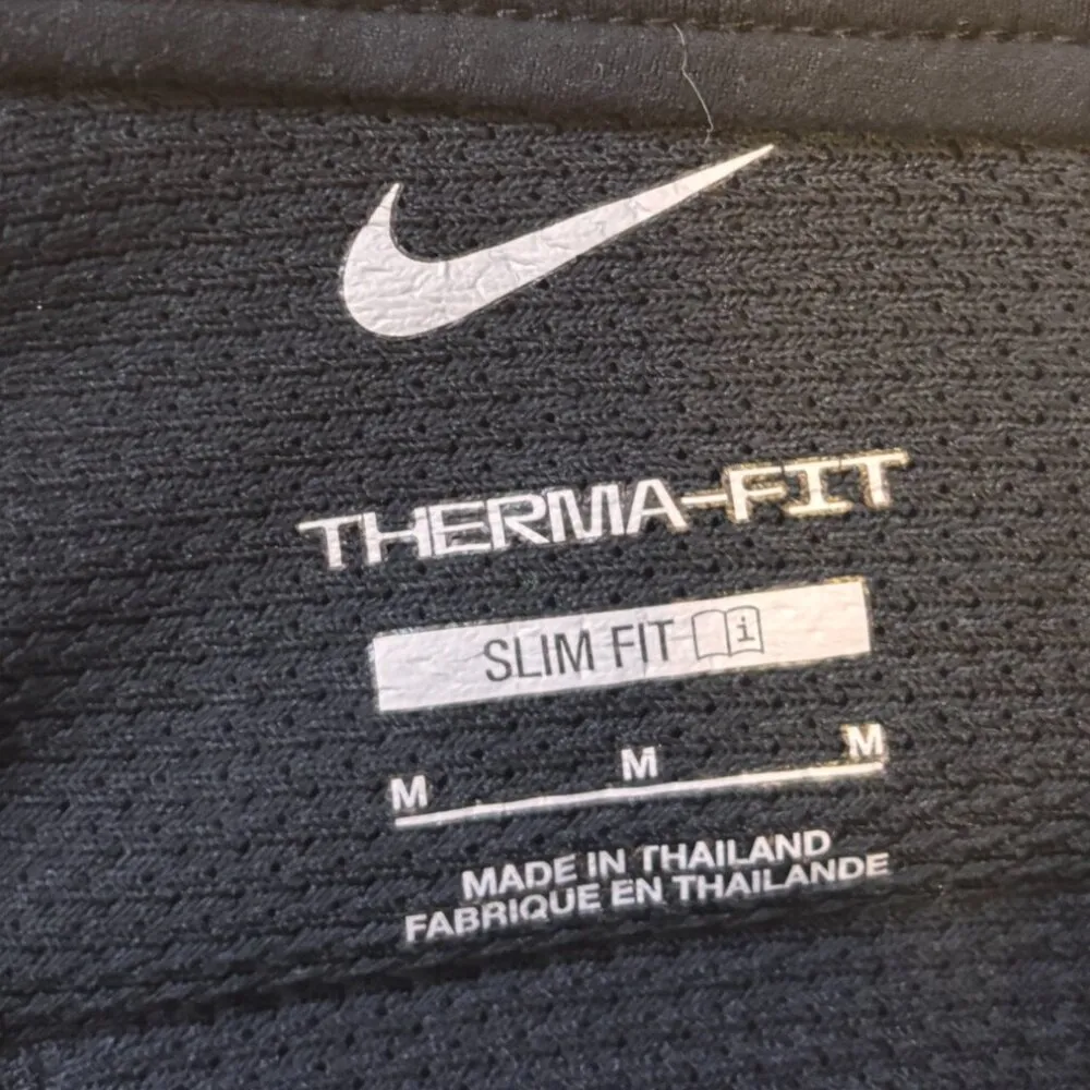 NIKE Women's Therma-FIT Slim Fit Pants Black w/ Back Zipper Pockets - SIZE: M - Image 2