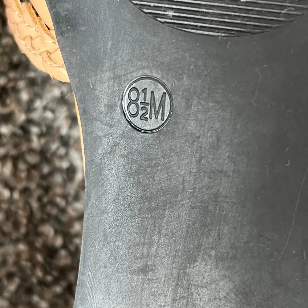 Nanette Lepore Flats Shoes Womens 8.5 Tan Woven Faux Leather Slip On Pointy - Image 15