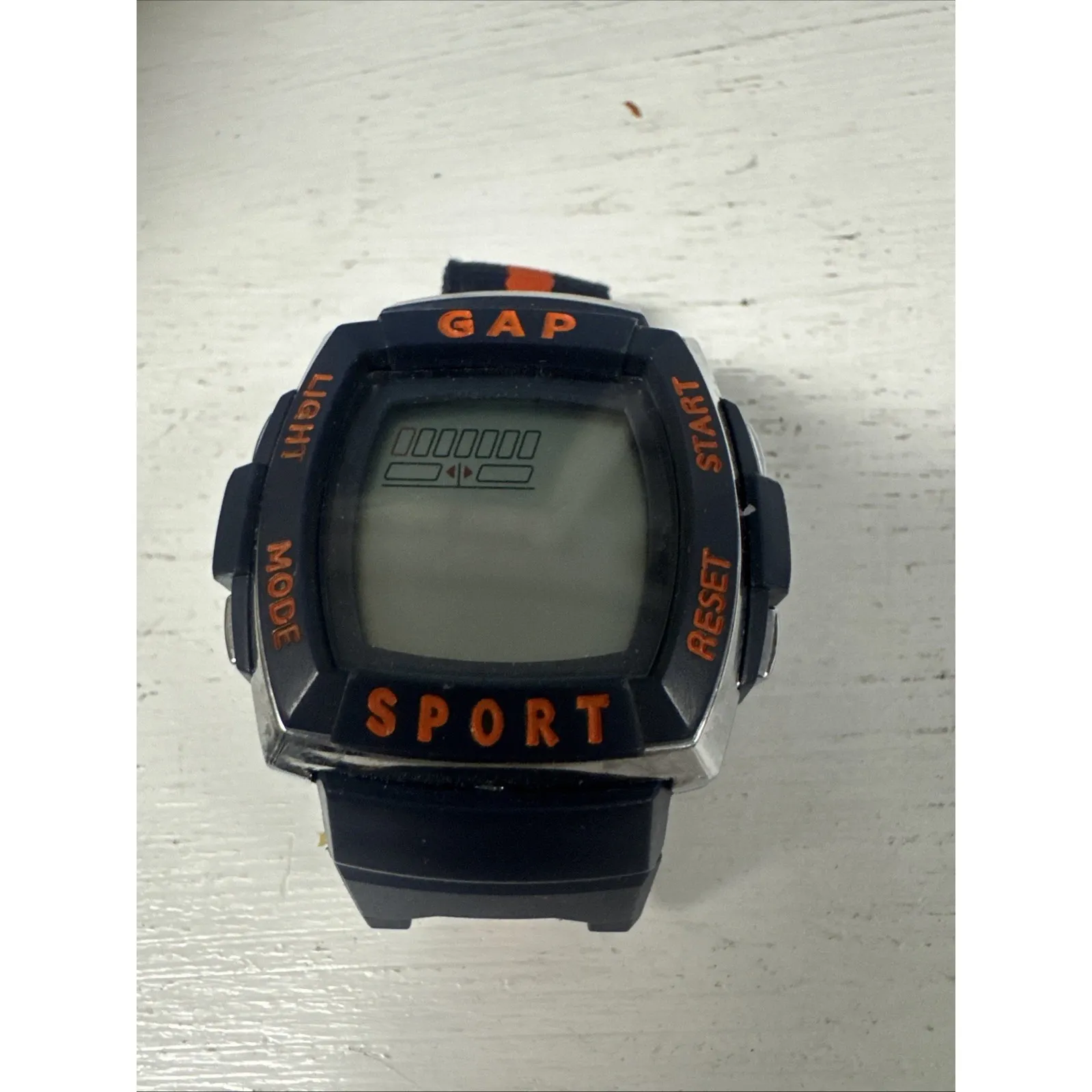 Vtg‎ Gap Sport Watch Stop Watch Kids/Women's Size BLUE/ORANGE Needs Batteries - Image 2