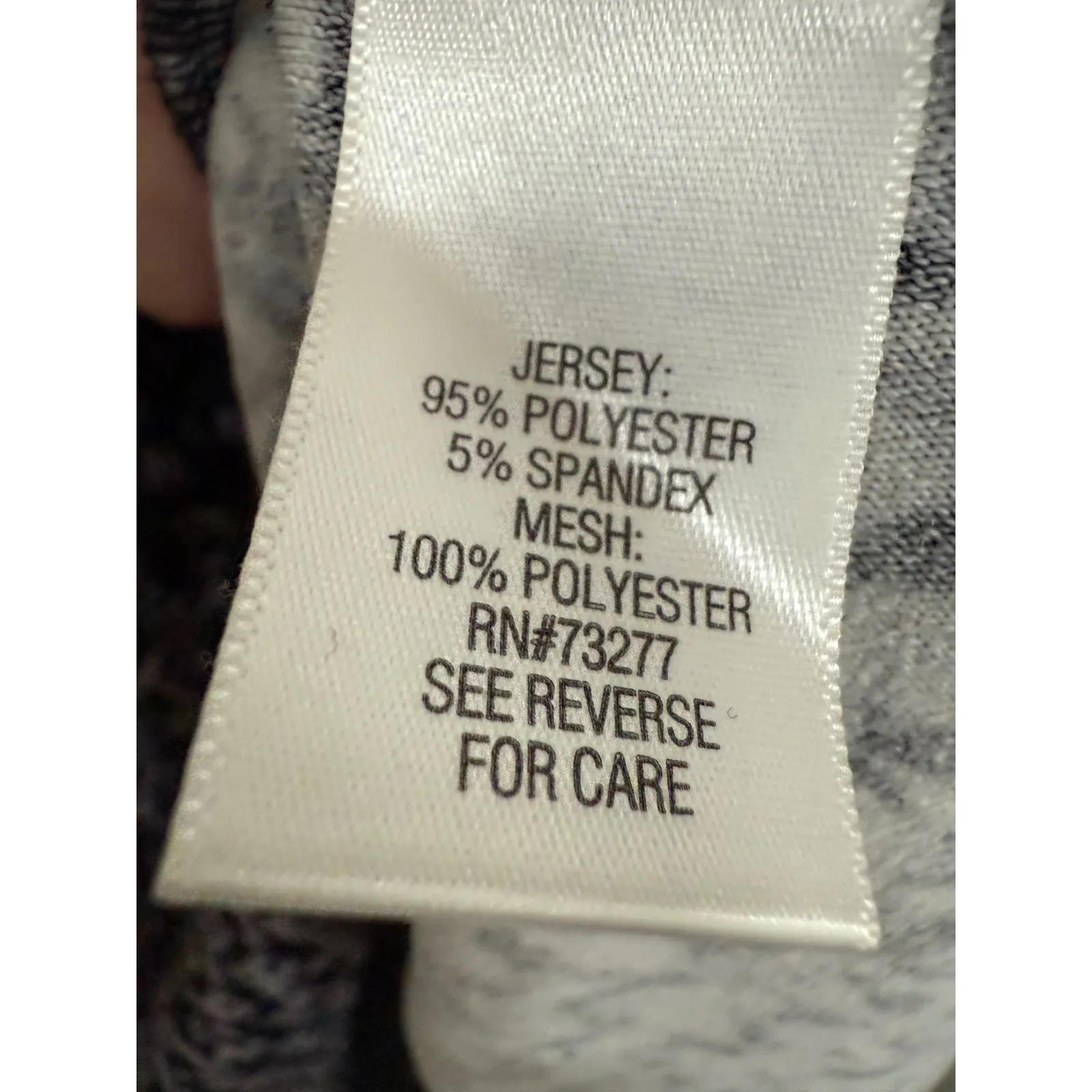 Dana Buchman Women Geometric Short Sleeve Crew Neck Mesh Blouse Gray Size L - Image 6