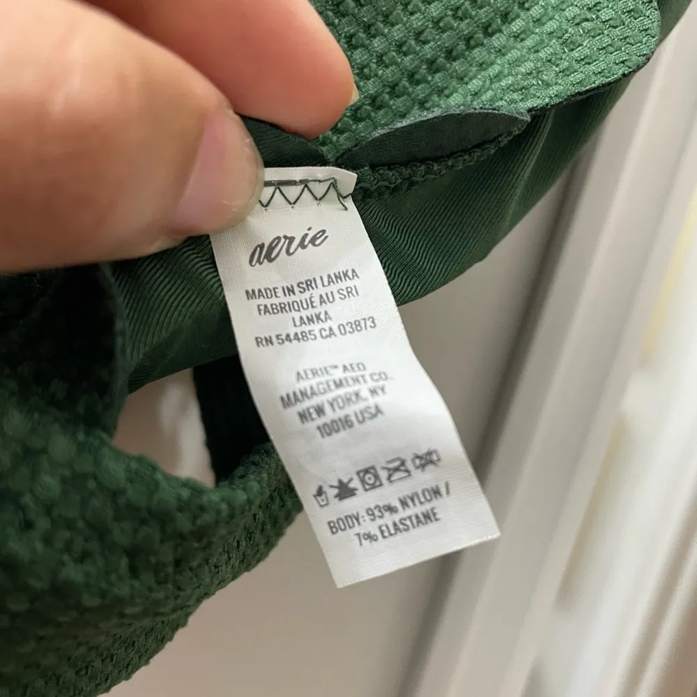 waffle knit green bikini top - Image 5