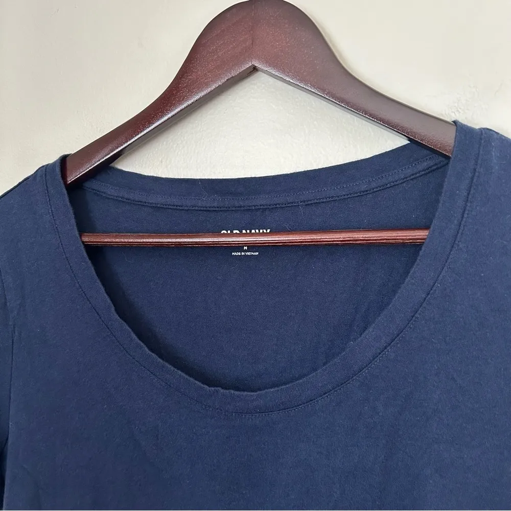 Old Navy Tee Shirt Navy Blue Everywear Short Sleeve Crewneck Neutral Casual - Image 3