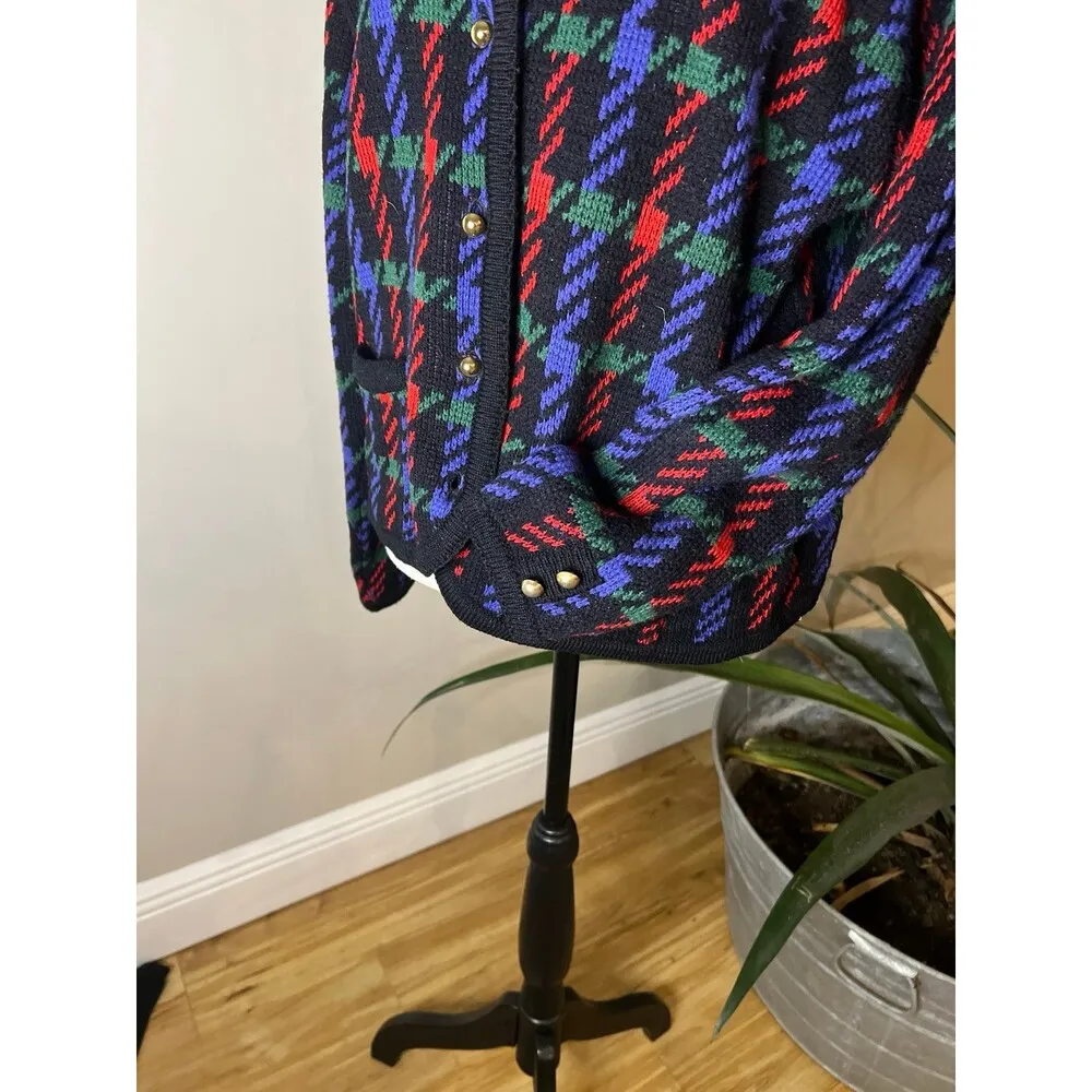 Worthington Sweaters | Worthington Plaid Knit Button Up Cardigan Sweater - Image 4