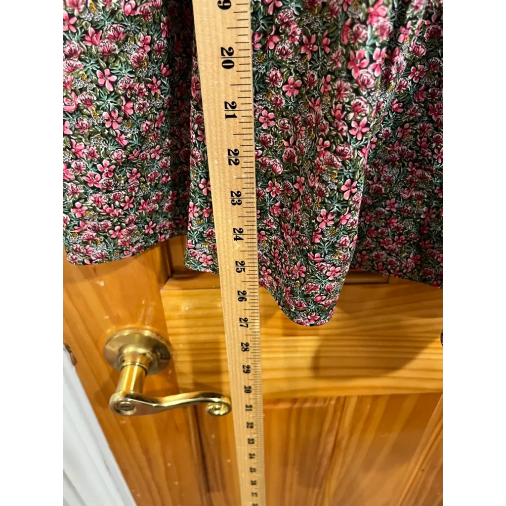 NWOT Nackiye Womens Ruffle Flower Exolsosion Pink Floral Ditsy Structured Blouse Size 8 - Image 7