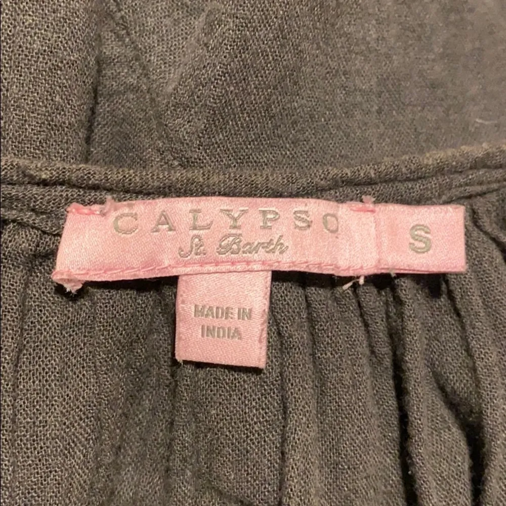 Calypso St Barth Alna Gauze Top S Gold embroidery - Image 10