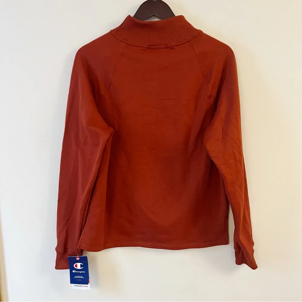 Champion Authentic Activewear Pullover Sweatshirt Mock Neck Size M NEW Maroon - Image 8