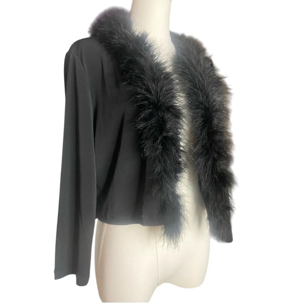CALVIN KLEIN Fur Crop Cardigan Jacket
Size L - Image 3