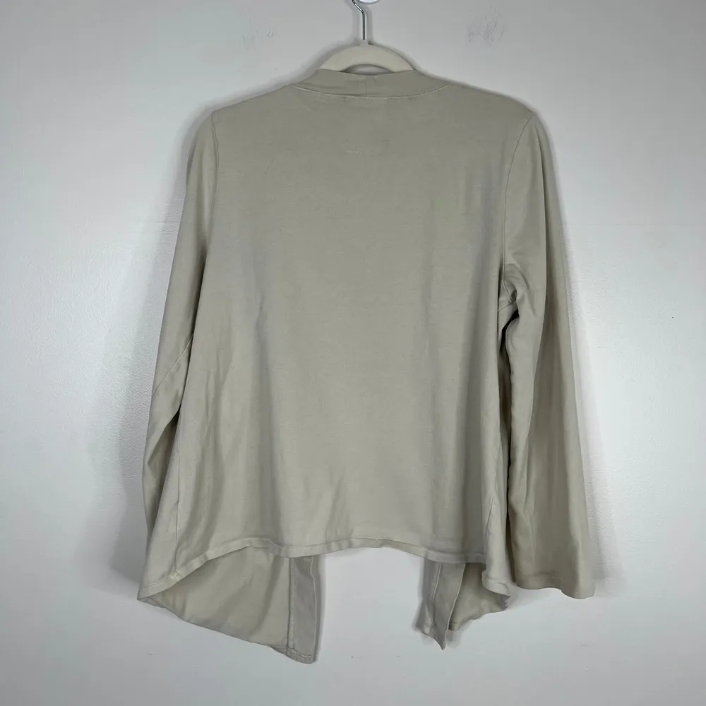 Fresh Produce Open Front Slightly Cropped Cardigan Beige Long Sleeve Sz Medium - Image 8