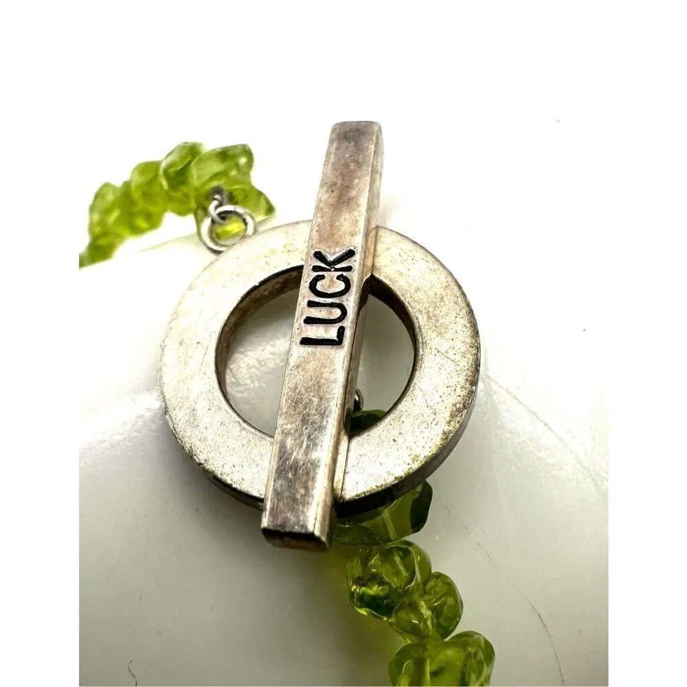 Peridot sterling silver luck toggle bracelet Green - Image 4