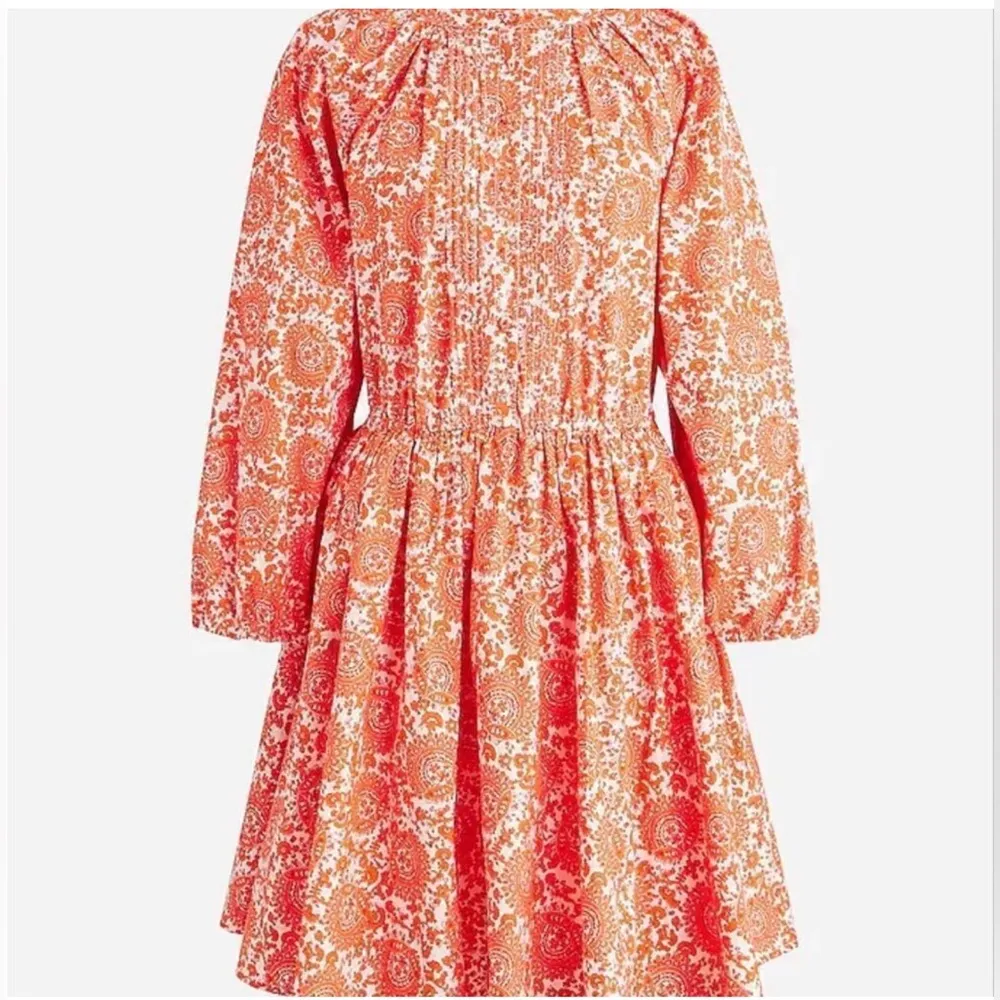 NEW!  Ruffle-collar mini dress in cotton poplin floral bouquet - Image 10