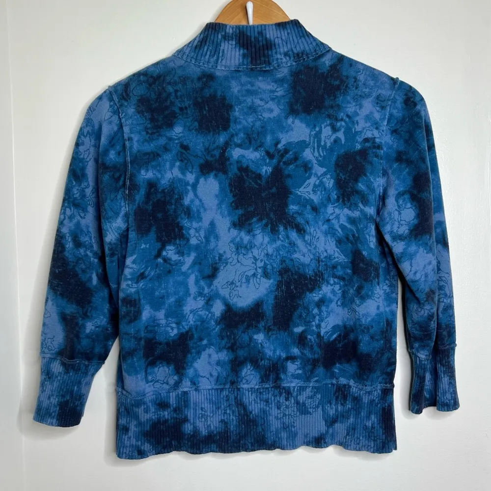 Relativity Zip Up Cotton Sweater Lightweight Women’s Size Medium Blue - Image 4