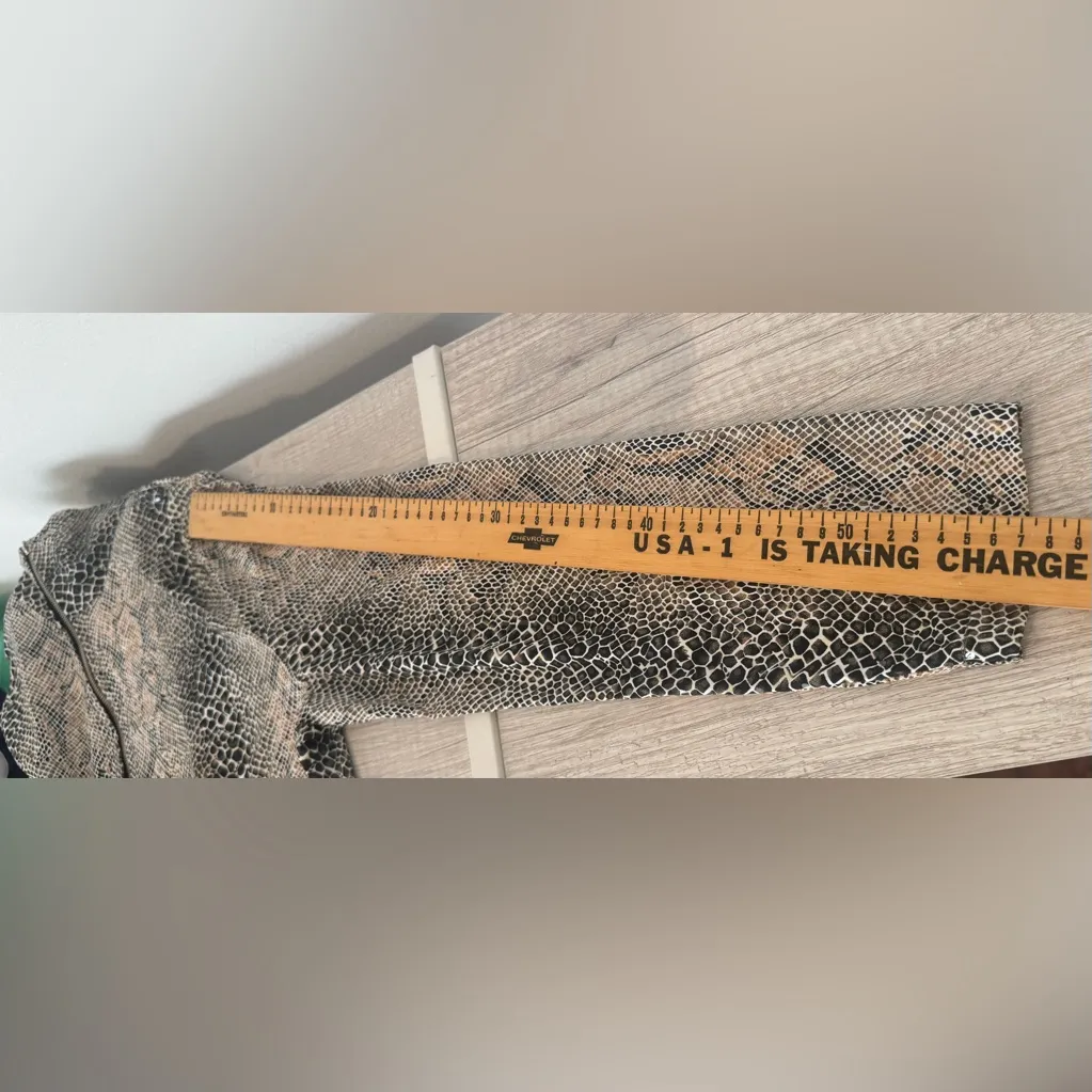 Exclusively Misook Snake Shimmer Metallic Jacket Zip Front Career Office XS - Image 4