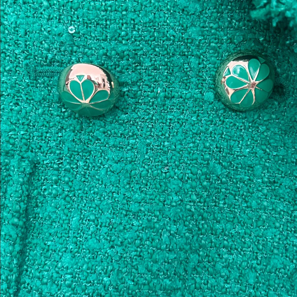 GORGEOUS Kate Spade NWOT Kelly Green Blazer 4 Holiday Christmas St Patrick’s - Image 4