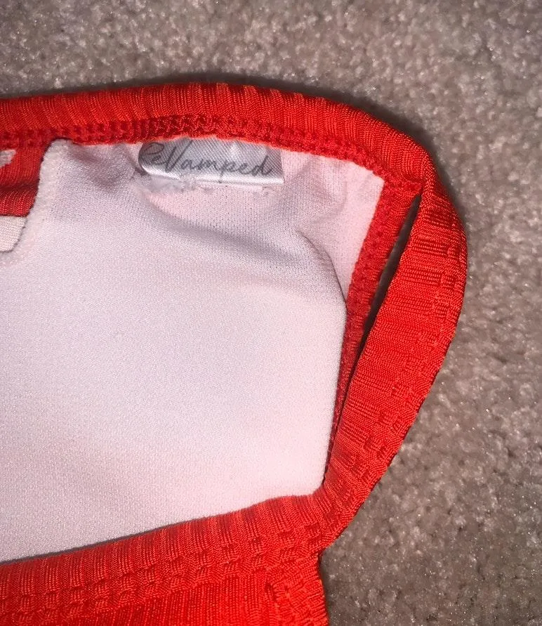 Revamped Ribbed Red Bikini Set - Image 3