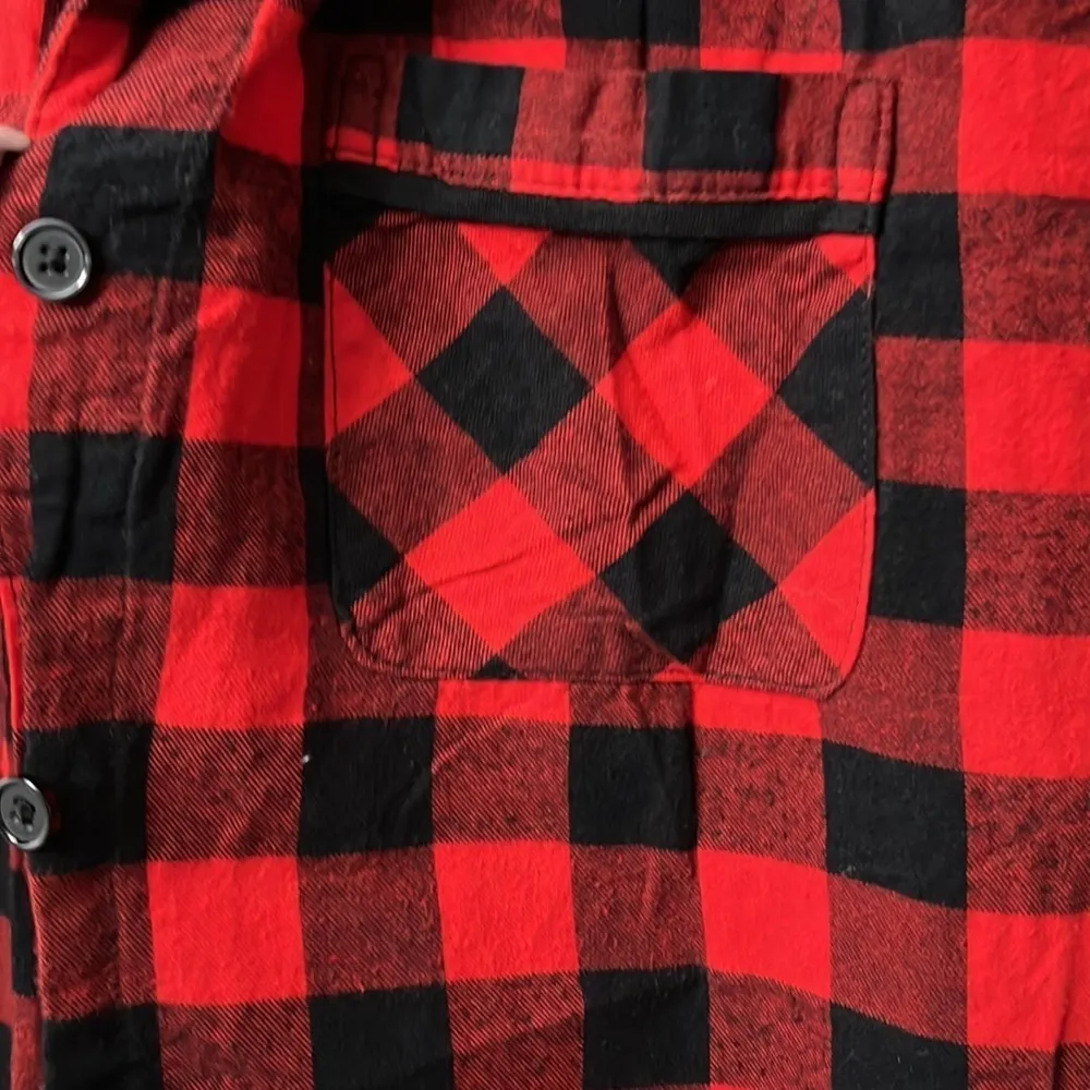 2xl Plaid Button Pj Red Size 2X - Image 4