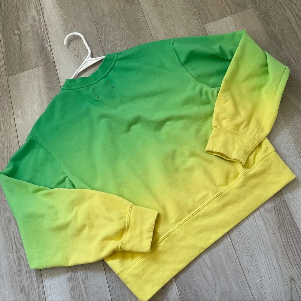 Solid & Striped Sweatshirt maeve ombre crewneck womens green yellow (small) - Image 4