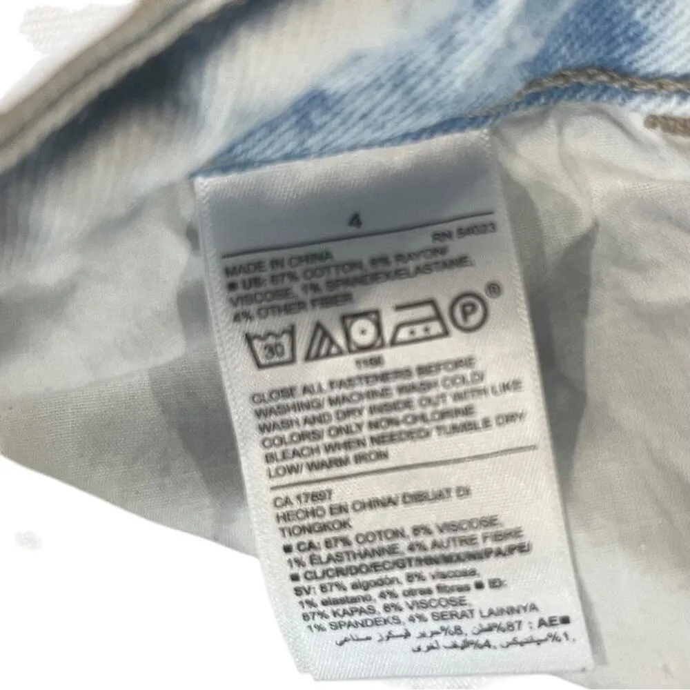 Old Navy Womens Rockstar Super Skinny High Rise Button Fly Light Wash Jeans Sz 4 - Image 4