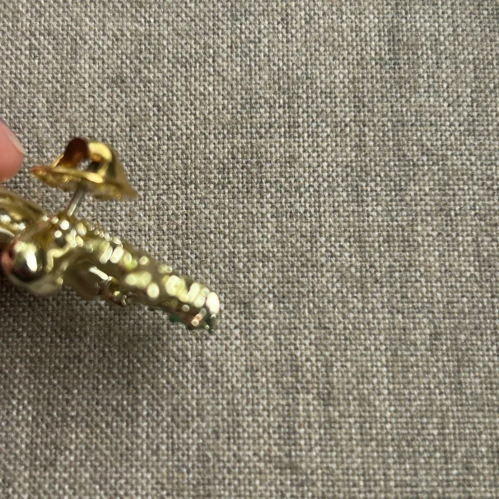 Vintage Giusti Gold Tone Angel pin brooch holiday pin jewelry faith Christmas Green - Image 9