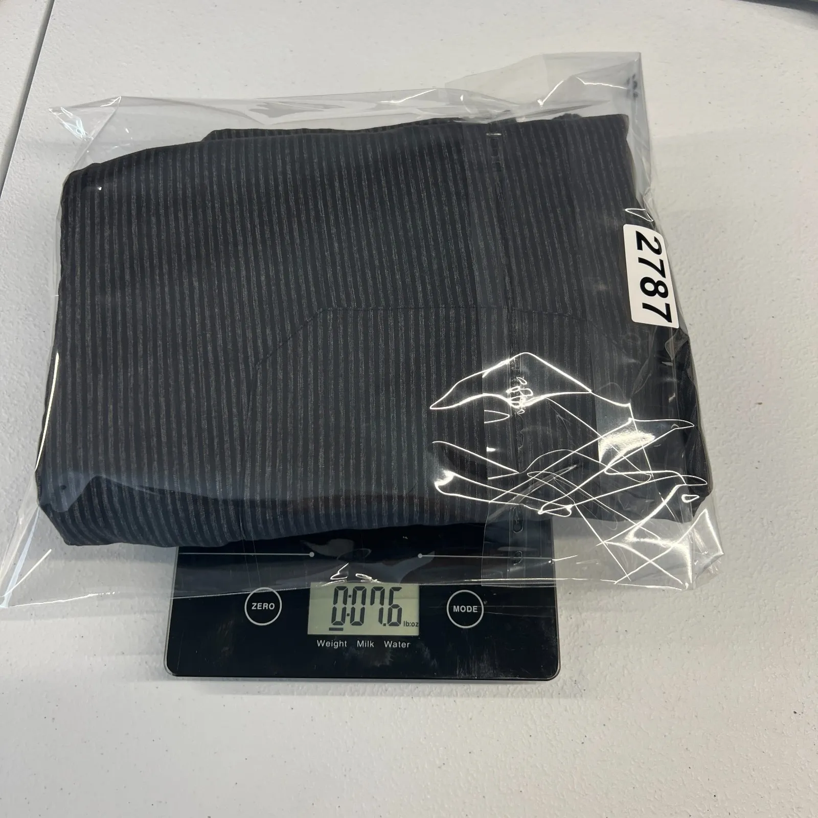 Lucy Get Going Ankle Pants Womens Medium Black Seersucker Tapered Leg Mid Rise - Image 15