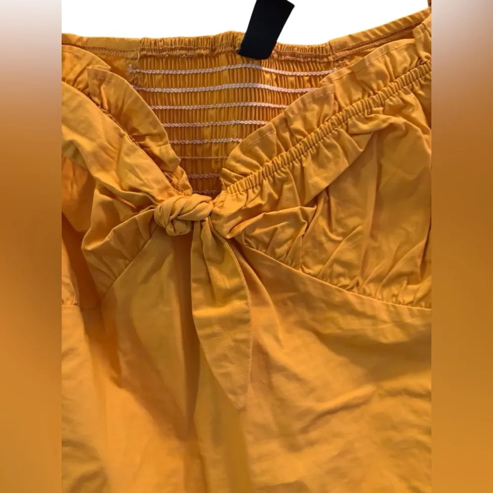 Windsor yellow orange short sleeve crop top size small - Image 2