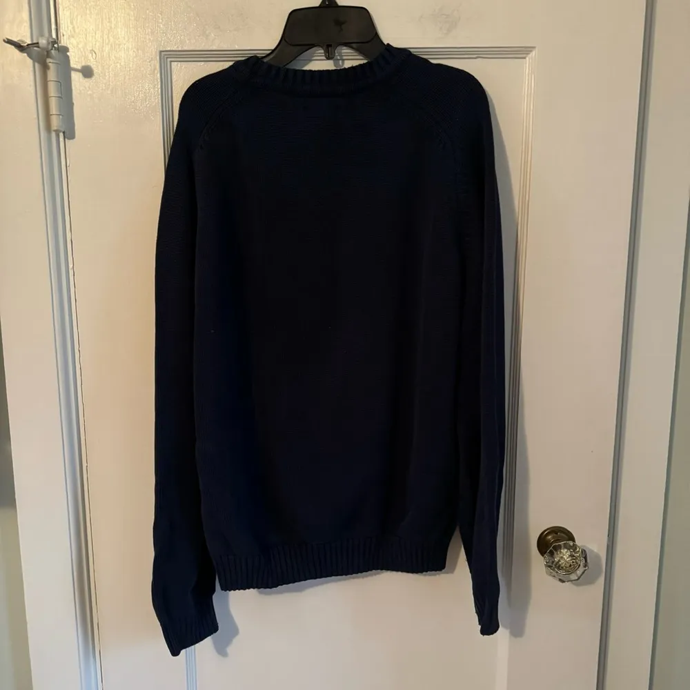 LANDS END Sweater Women's Large 14-16 Navy Pullover Long Sleeve Crew Neck EUC - Image 4