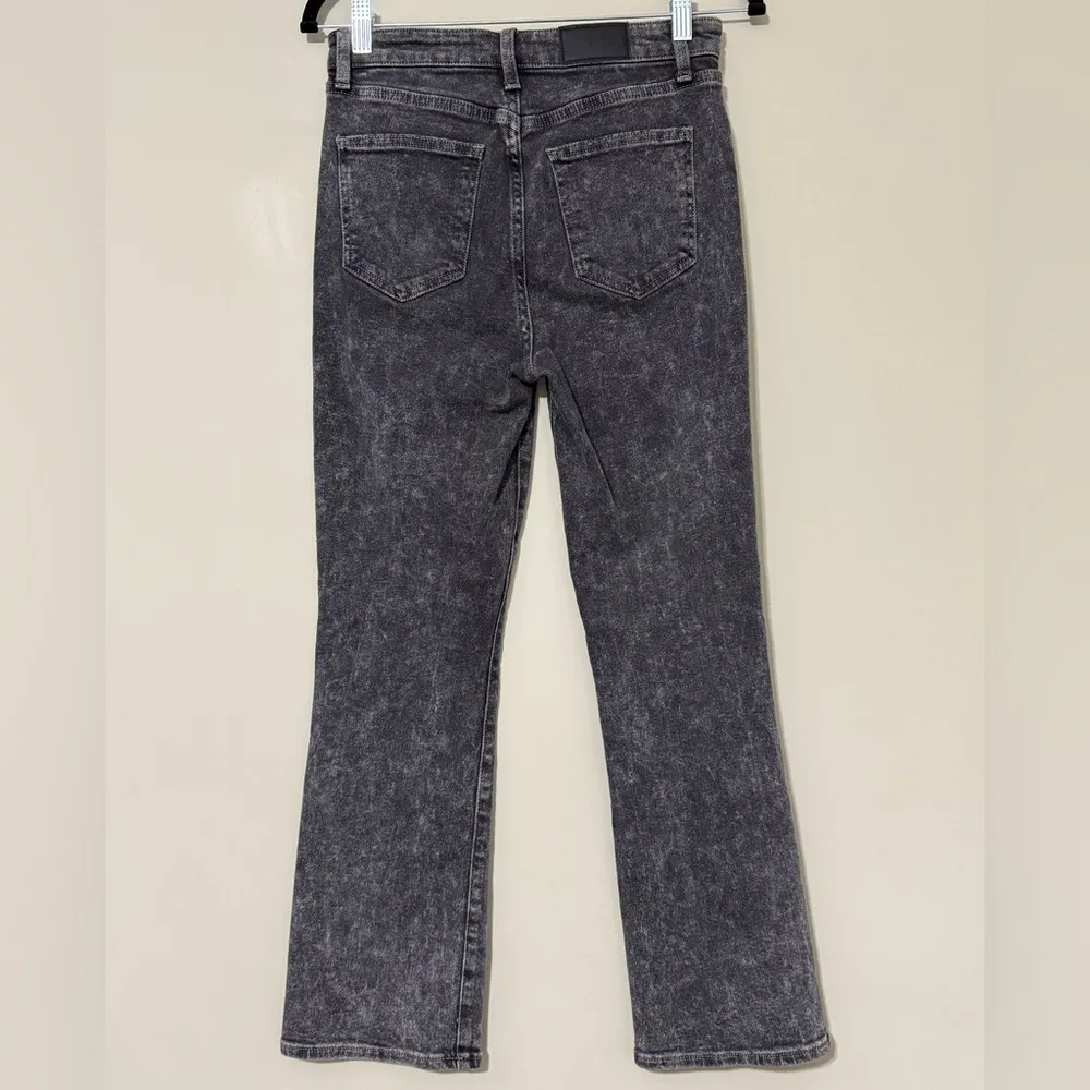 Pistola Lennon high rise crop boot cut size 26 black acid wash grunge emo core - Image 3