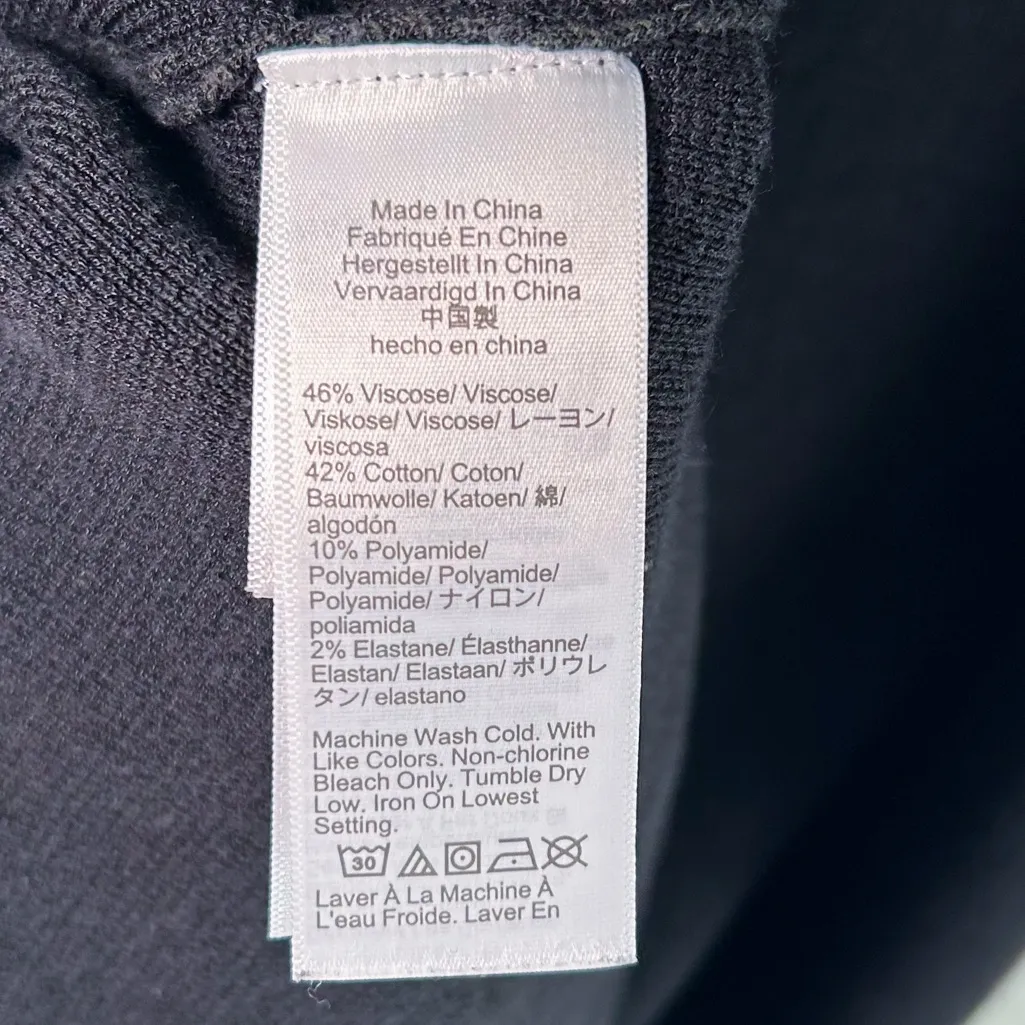 J. Crew Squareneck mini sweater-dress black Sz Large Minimalist Quiet Luxury - Image 6