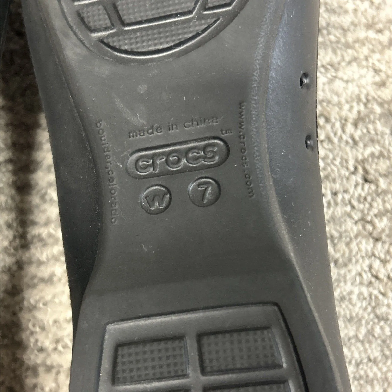 Crocs Gianna Chain Link Ballet Flats Womens 7 Slip On Shoes Black Rubber - Image 7