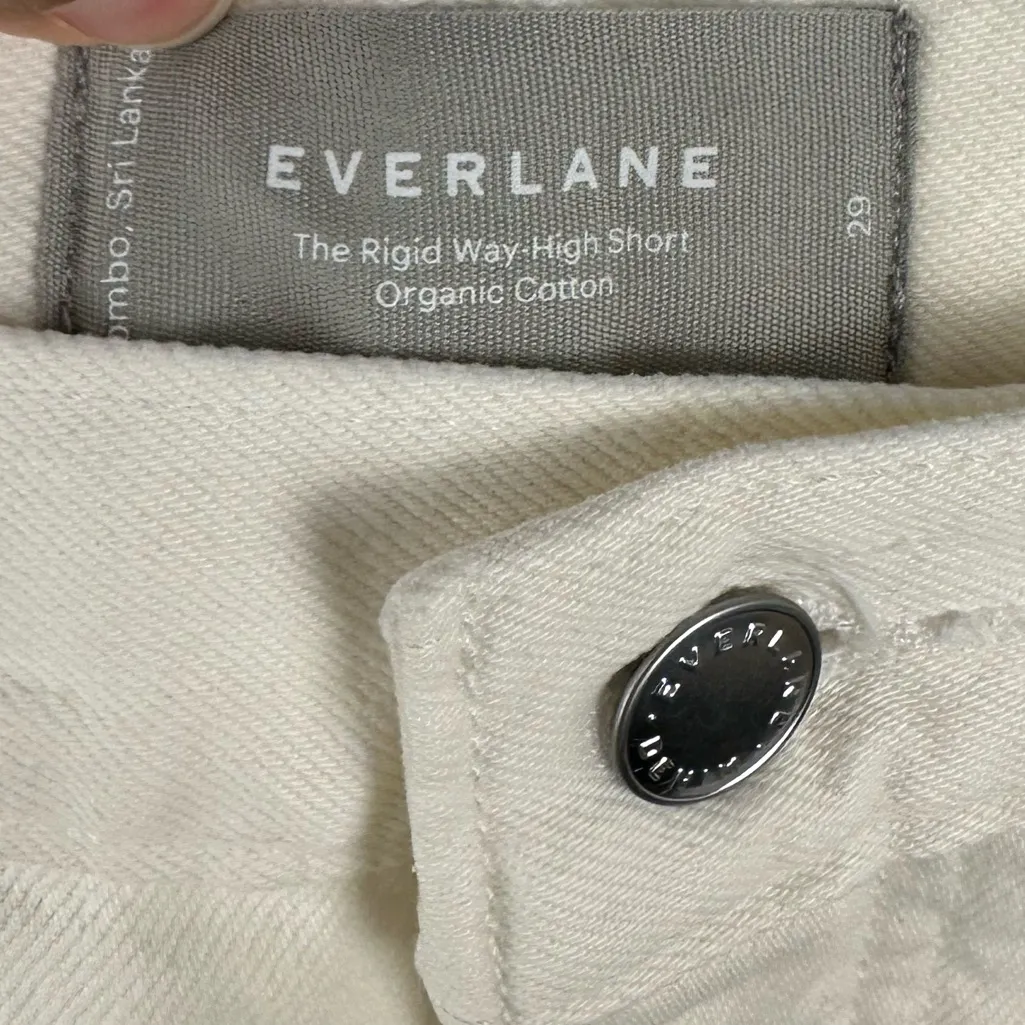 Everlane The Rigid Way High Denim Jean Short High Rise Button Fly Women’s Sz 29 - Image 10
