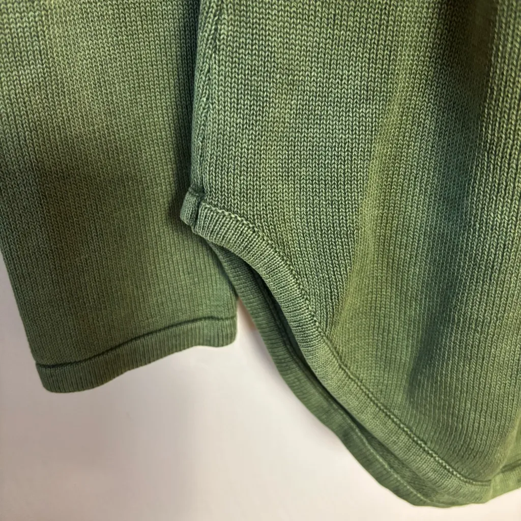 PBJ Blues Womens 1/4 Zip Sweater Tunic Pullover Forest Green Collared Size Large - Image 3