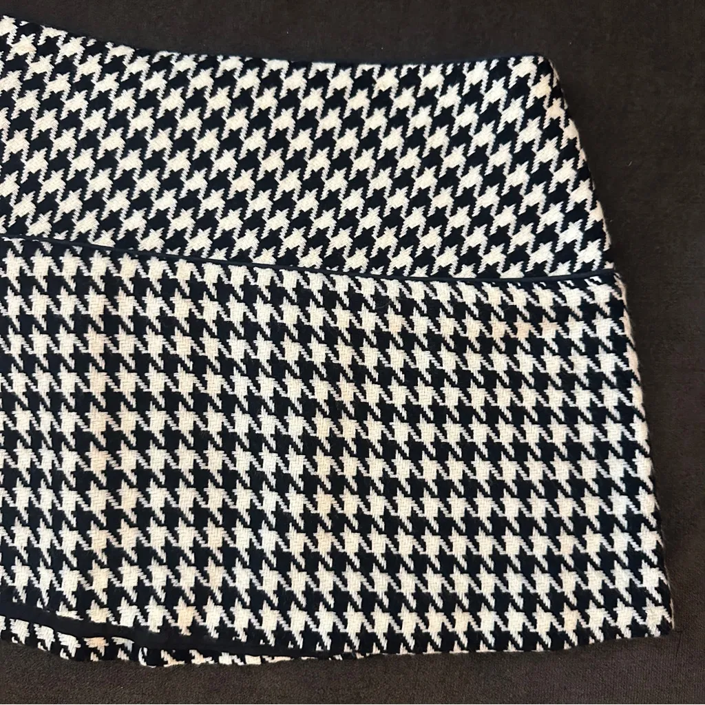NWT Vintage Forever 21 Houndstooth Mini Skirt in Black and Cream Size Small Y2K - Image 7