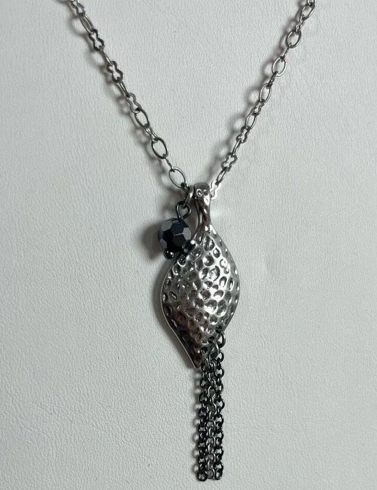 Lia Sophia Fine Art Abstract Bird Retired Necklace Adjustable Silver Tone - Image 6